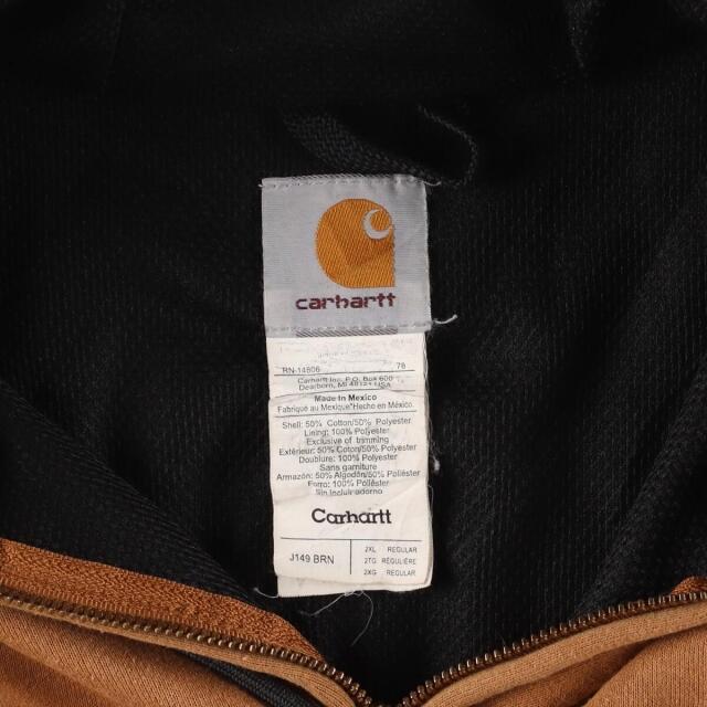 carhartt(カーハート)の古着 ビッグサイズ カーハート Carhartt スウェットフルジップパーカー メンズXXXL /eaa288989 メンズのトップス(スウェット)の商品写真