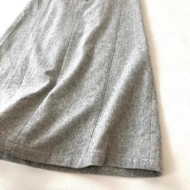 スローブイエナ ウール ロング スカート サイズ40 グレー 防寒 フレア
