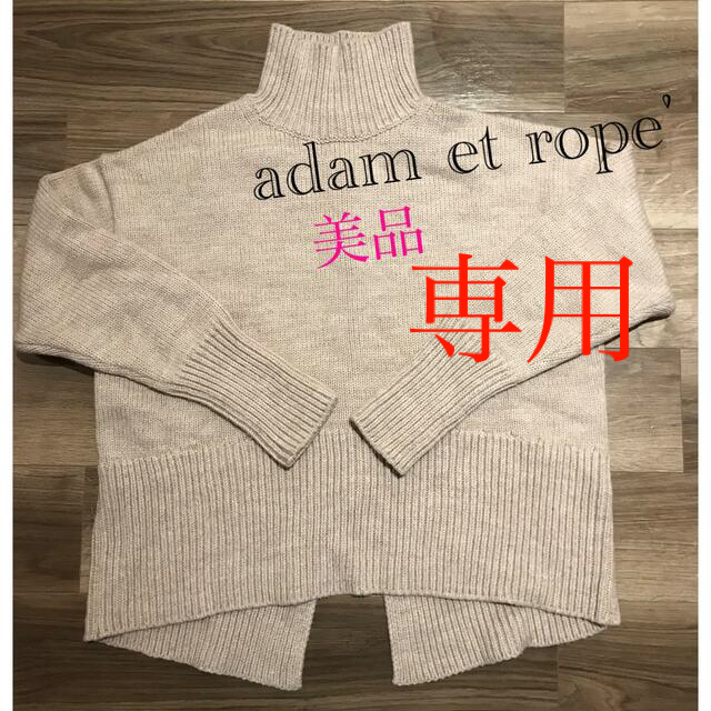 Adam et Rope'(アダムエロぺ)のタートルショートニットプルオーバー　一度着用のみ レディースのトップス(ニット/セーター)の商品写真