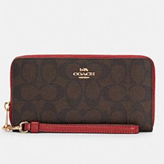 コーチ(COACH)の❤️美品❤️COACH❤️コーチ❤️長財布レッド(財布)