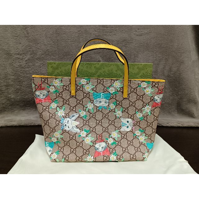 日本超安い GUCCIチルドレン ヒグチユウココラボ猫柄トートバッグ