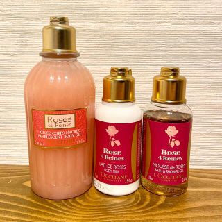 ロクシタン(L'OCCITANE)の【3/31まで】新品 ロクシタン ローズ ボディジェル ボディミルク シャワー(ボディローション/ミルク)