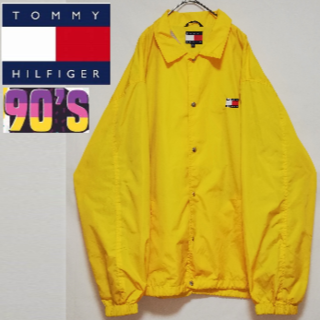 トミーヒルフィガー(TOMMY HILFIGER)の90'S TOMMY JEANS HILFIGER ビックサイズ 刺繍ロゴ L(ナイロンジャケット)