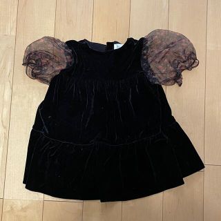 ザラキッズ(ZARA KIDS)の【ZARA KIDS】ベロアワンピース80cm(ワンピース)