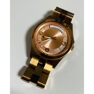 マークバイマークジェイコブス(MARC BY MARC JACOBS)の【電池新品の美品】マークジェイコブスの腕時計！ベイビーデイブ☆ピンクゴールド！(腕時計)