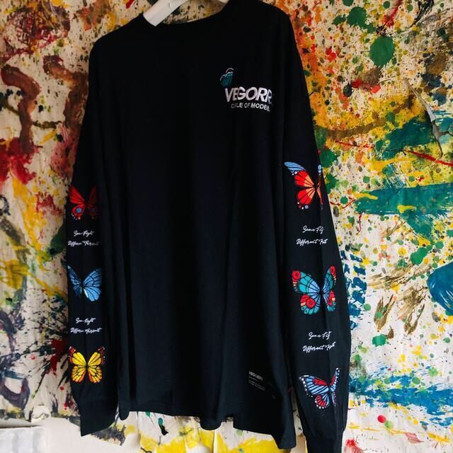 【刺繍　蝶　】ロンT 【KTZ KENZO HBA stussy FR2 メンズのトップス(Tシャツ/カットソー(七分/長袖))の商品写真