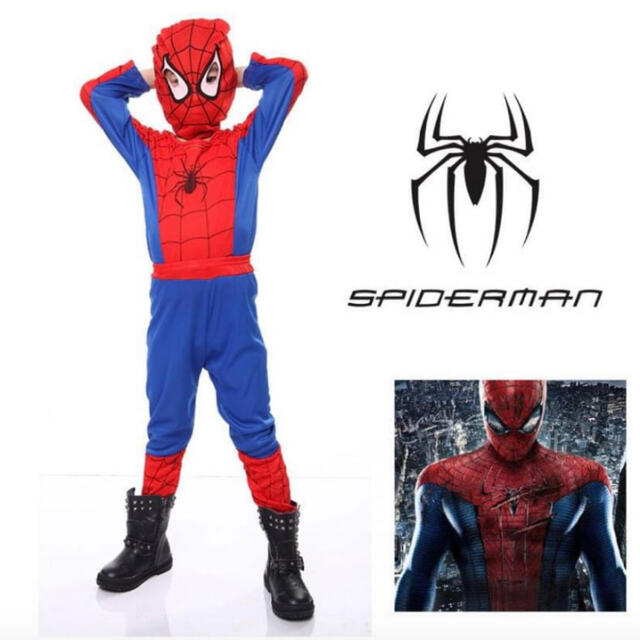 スパイダーマン コスチューム コスプレ 仮装 ハロウィン 130cm 子供用 Mの通販 by yuki's shop｜ラクマ