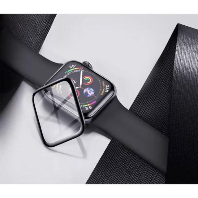 Apple Watch(アップルウォッチ)のApple Watch アップルウォッチ 保護フィルム 42mm ブラック スマホ/家電/カメラのスマホアクセサリー(保護フィルム)の商品写真