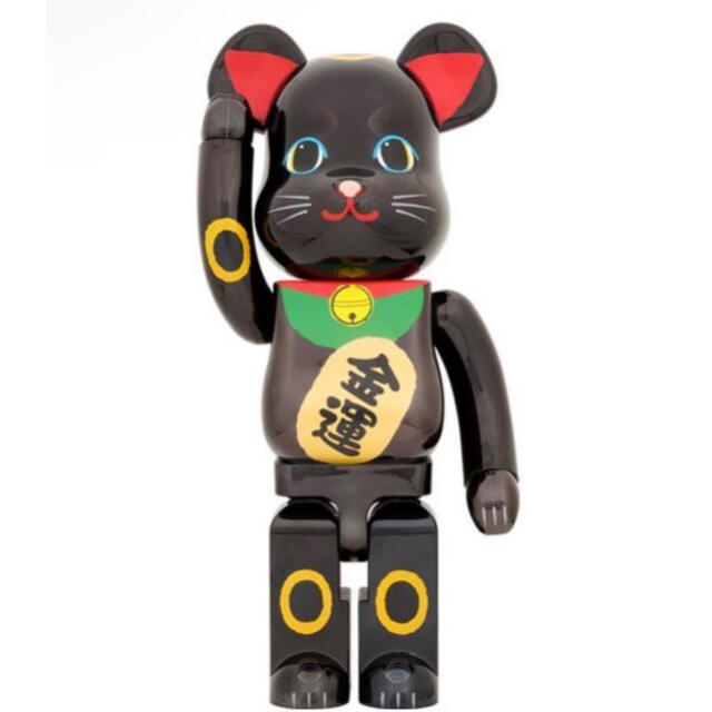 BE@RBRICK 招き猫 金運 黒メッキ 1000％ MANEKI NEKO