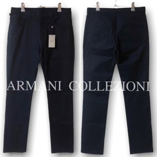 本物アルマーニARMANI COLLEZIONIコットンデカチノパンツ2XL