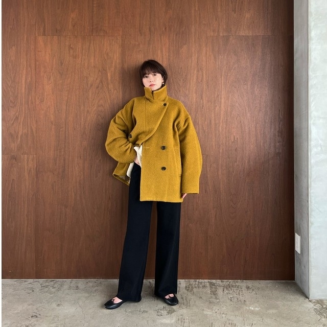 CLANE(クラネ)の新品未使用 CLANE OVER LINE DOUBLE COAT サイズ1 レディースのジャケット/アウター(ピーコート)の商品写真