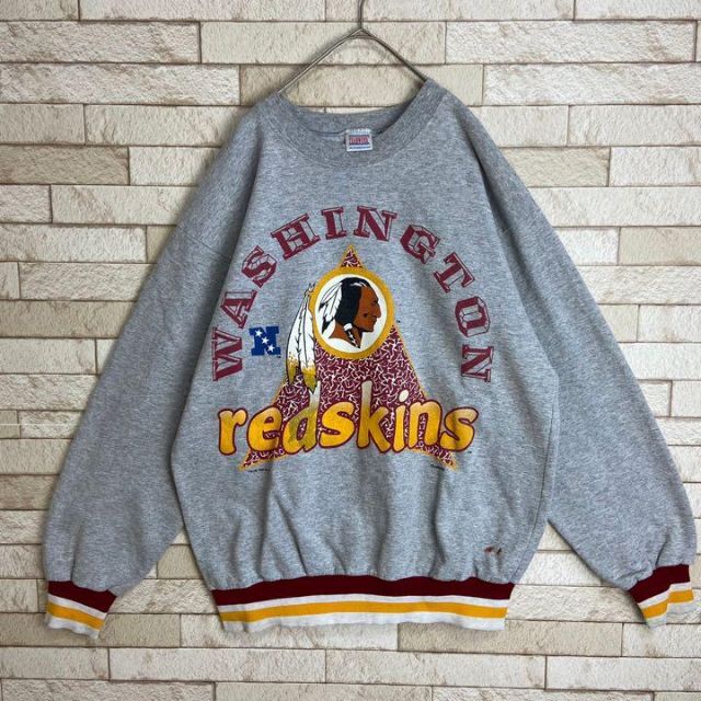 90s NFL レッドスキンズ アメフト スポーツ リブライン スウェット 古着