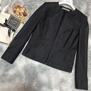 セオリーリュクス(Theory luxe)の♡極美品 theory luxe Executive ノーカラージャケット 黒(ノーカラージャケット)