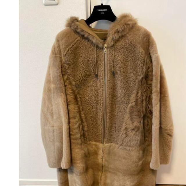 L'Appartement DEUXIEME CLASSE(アパルトモンドゥーズィエムクラス)の【YVES SALOMON/イヴ サロモン】MIX FUR COAT レディースのジャケット/アウター(毛皮/ファーコート)の商品写真