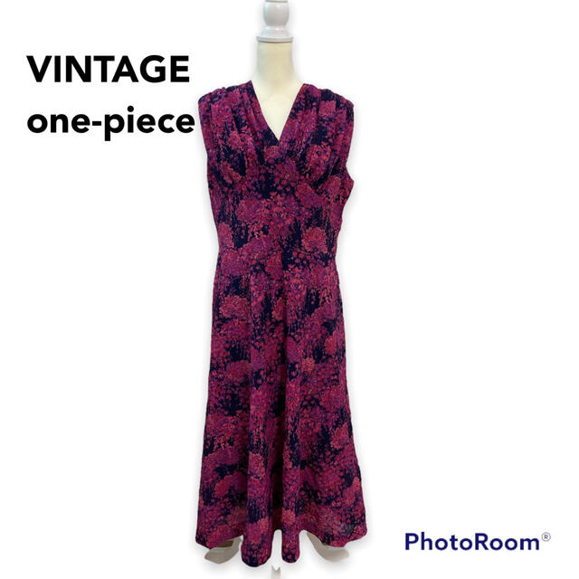 定番入荷 60s vintage pink onepiece ヴィンテージ ワンピース
