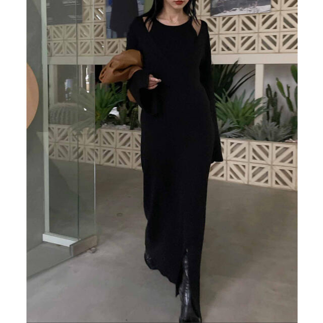 AMERICAN SLEEVE LAYERED KNIT DRESS 一番の贈り物 vivacf.net