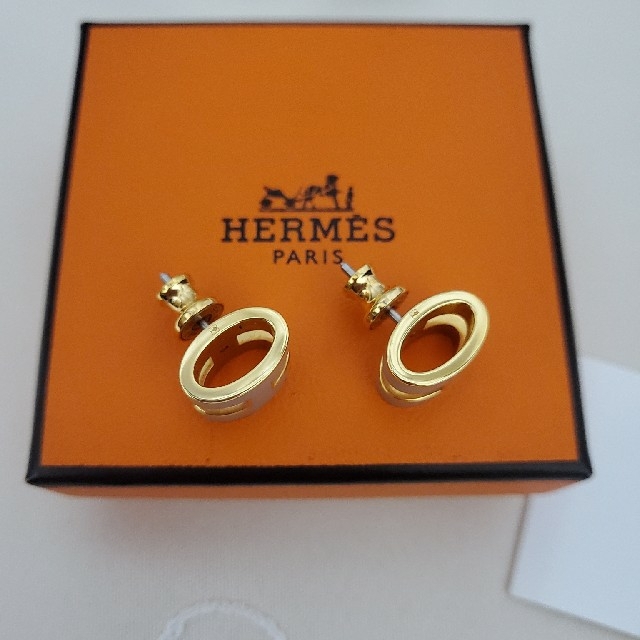 Hermes(エルメス)の[美品] HERMES エルメス　ポップh　ピアス　マロングラッセ レディースのアクセサリー(ピアス)の商品写真