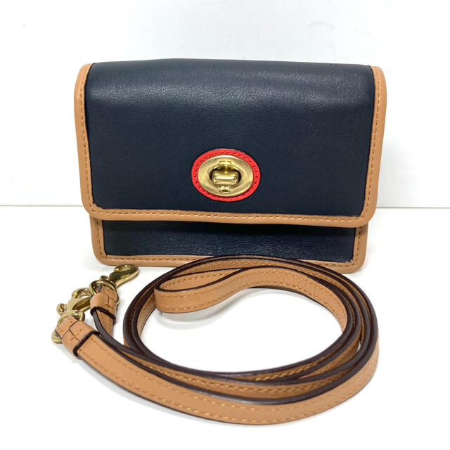 極美品】COACH オールドコーチ ショルダーバッグ ミニ ターンロック 極美品】COACH オールドコーチ ショルダーバッグ ミニ ターンロック