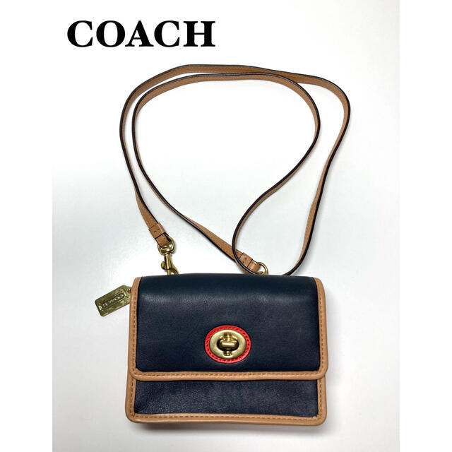 極美品】COACH オールドコーチ ショルダーバッグ ミニ ターンロック 極美品】COACH オールドコーチ ショルダーバッグ ミニ ターンロック