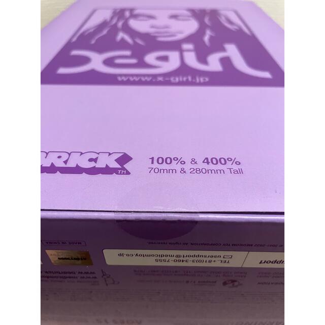 BE@RBRICK X-girl CLEAR PURPLE 100% 400%