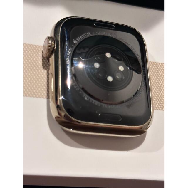 Apple Watch(アップルウォッチ)のApple Watch 45mm ステンレス ゴールド ミラネーゼループ スマホ/家電/カメラのスマホアクセサリー(その他)の商品写真