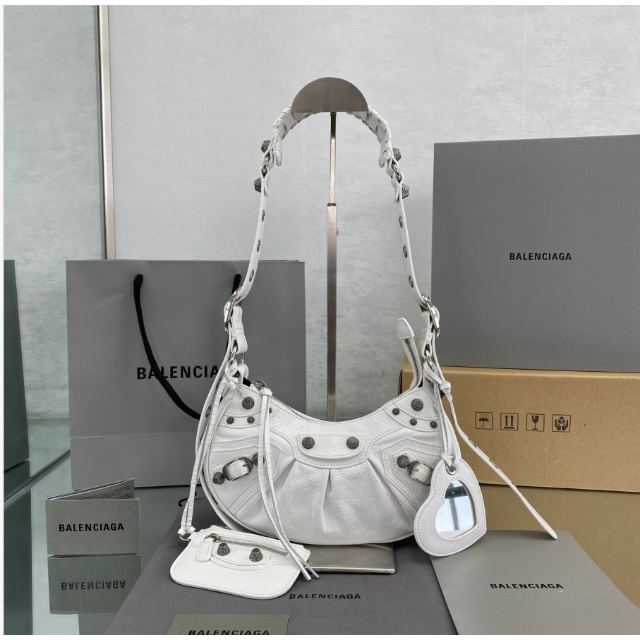 BALENCIAGA LE CAGOLE ショルダーバッグ ホワイト