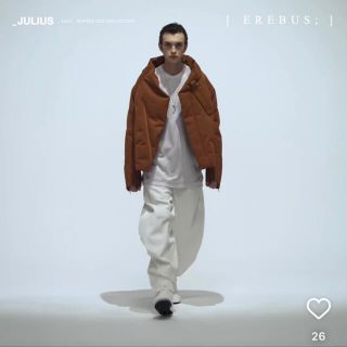 ユリウス(JULIUS)のJULIUS 22AW 最新作　ハイネックダウンブルゾン　copper サイズ1(ダウンジャケット)