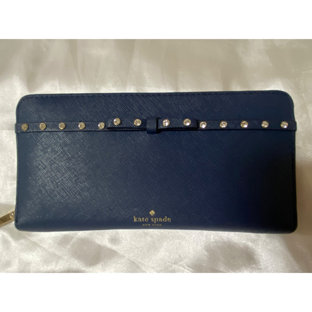 kate spade 長財布 リボンラインストーン