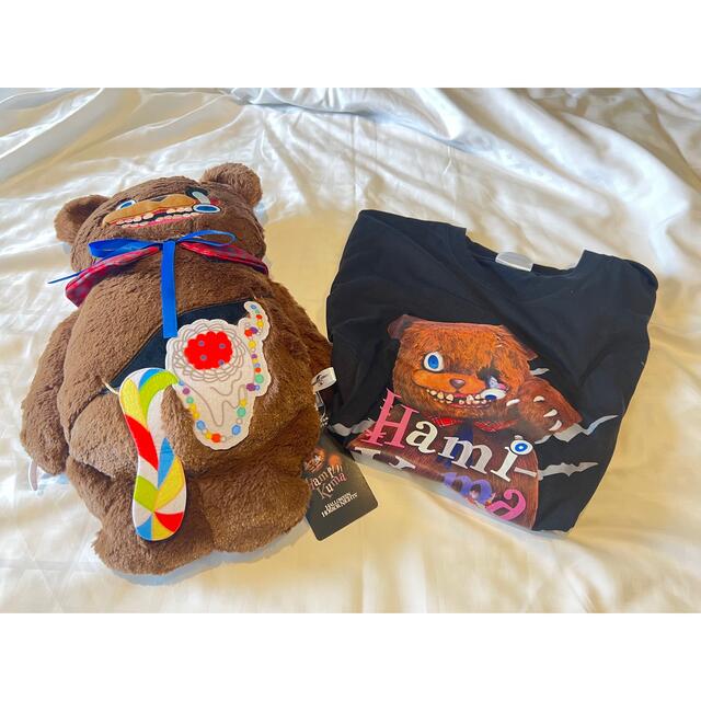 USJ(ユニバーサルスタジオジャパン)のハミクマ　クッション&Tシャツ エンタメ/ホビーのおもちゃ/ぬいぐるみ(キャラクターグッズ)の商品写真