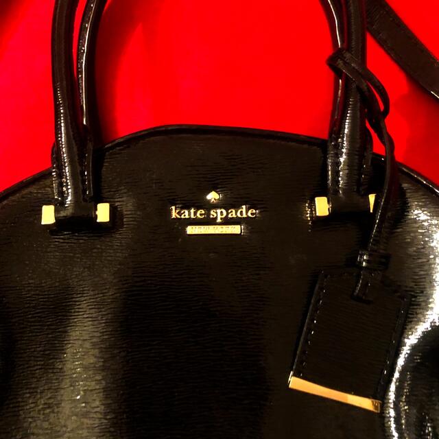 kate spade ケイトスペード ショルダーバッグ ブラック エナメル