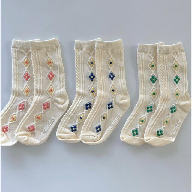 子供 靴下 ソックス 花 花柄 フリル 18cm クリスマス 韓国 海外 通販