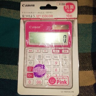 キヤノン(Canon)のCanon 電卓 LS-103TUC-PK　ピンク色(オフィス用品一般)
