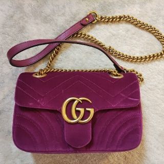 グッチ GUCCI ワンショルダーバッグ レザー パープル 紫-