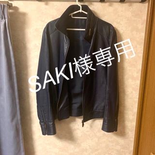 カルバンクライン(Calvin Klein)の希少XLサイズ！　カルバンクライン　レザージャケット　紺色(レザージャケット)