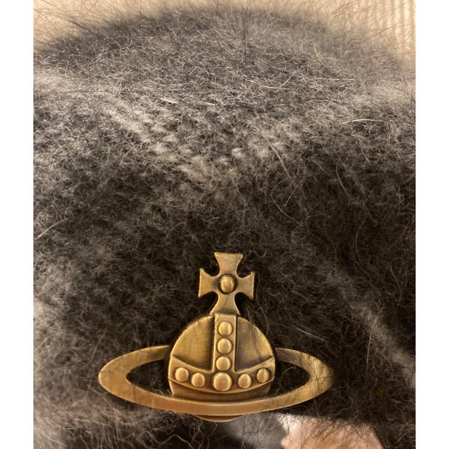 vivienne westwood ニット帽 ベレー帽 オーブ金具 アンゴラ混