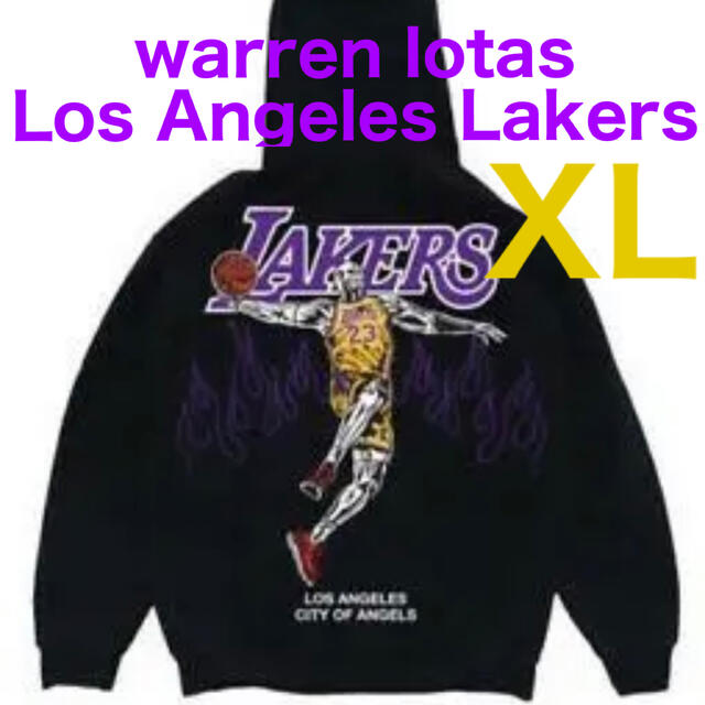 カラーBLACK黒ブラックwarren lotas NBA Lakers LeBron Hoodie XL