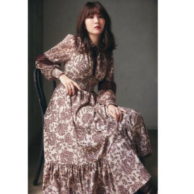 Anemone Ruffled long Dress！ 【her lip to】 ワンピース ロングワンピース