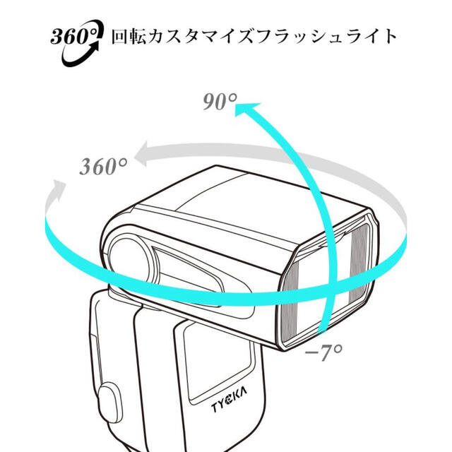 値下げTYCKA i-TTL ストロボ Nikon DSLRカメラ対応  スマホ/家電/カメラのカメラ(ストロボ/照明)の商品写真