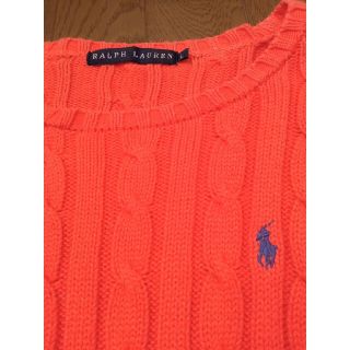 ラルフローレン(Ralph Lauren)のRALPH LAUREN　レディースニットセーター　明るいオレンジ　M(ニット/セーター)