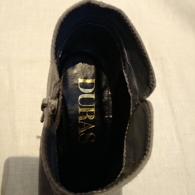 DURAS　ブーティ　ショートブーツ　ライトグレー　Lサイズ　24cm レディースの靴/シューズ(ブーツ)の商品写真