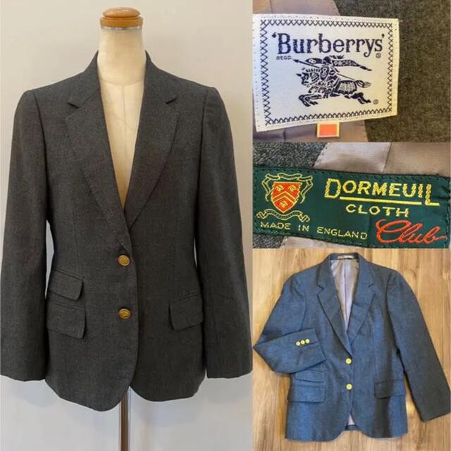 BURBERRY(バーバリー)のBURBERRY バーバリープローサム　テーラードジャケット　グレー　L レディースのジャケット/アウター(テーラードジャケット)の商品写真