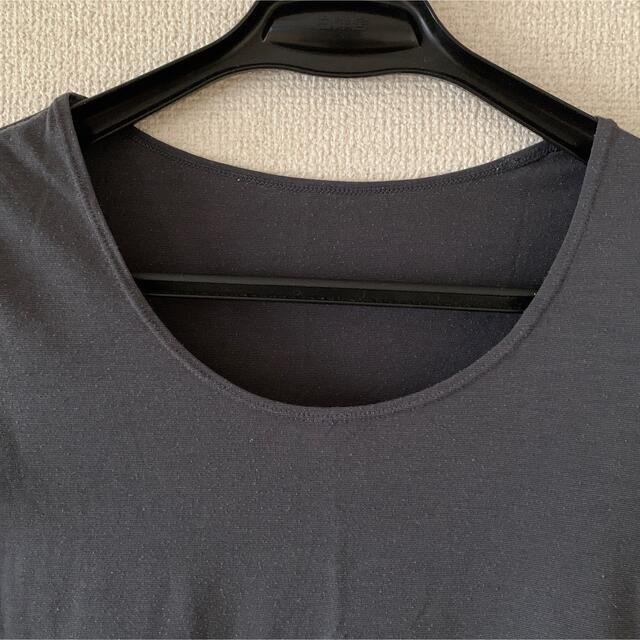 GU(ジーユー)のGU ウォーム レディース ユニクロ ヒートテック ダークグレー レディースのトップス(Tシャツ(長袖/七分))の商品写真