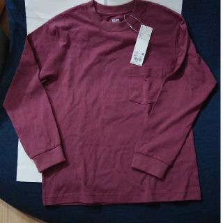 ユニクロ(UNIQLO)の更に値下げ⤵未使用ユニクロ、UNIQLO160クルーネックTシャツ長袖 パープル(Tシャツ/カットソー)