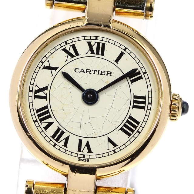 【CARTIER】カルティエ ヴァンドーム K18YG クォーツ レディース_705868擦り傷が多い小さい打痕ベゼル