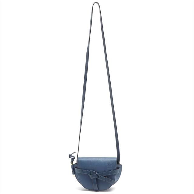 LOEWE - ロエベ ミニゲート レザー  ブルー レディース ショルダーバッグ