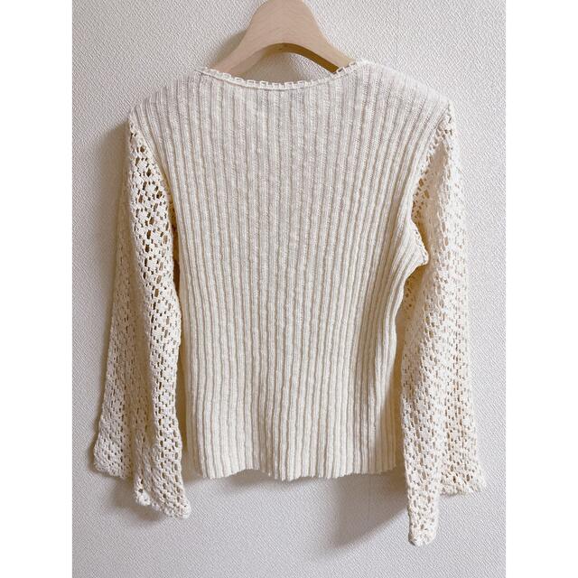 Lochie(ロキエ)のvintage crochet tops ロキエ　nude vintage レディースのトップス(カットソー(長袖/七分))の商品写真