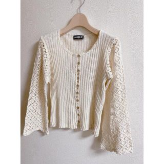 ロキエ(Lochie)のvintage crochet tops ロキエ　nude vintage(カットソー(長袖/七分))