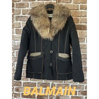 BALMAIN レザージャケット バルマン ミンクファー 革 毛皮 ブルゾン