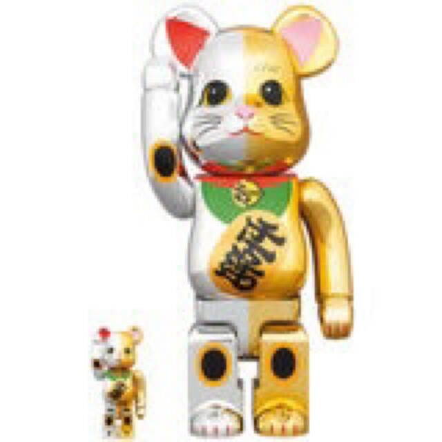 BE@RBRICK 招き猫 開運 銀×千万両 金 100％ & 400％エンタメ その他