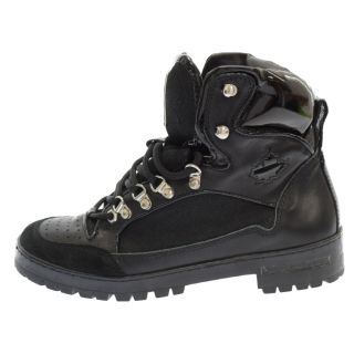 ディースクエアード(DSQUARED2)のDSQUARED2 ディースクエアード ENAMEL LEATHER TREKKING BOOTW09 BO420596 V081 エナメルレザートレッキングブーツ レーズアップアンクルマウンテンブーツ(ブーツ)